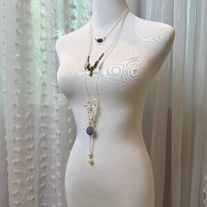 Three Tier Delicate Beaded Necklace